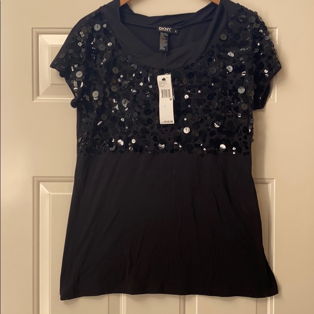 DKNY New with Tags Paillette S/S T- Shirt